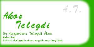 akos telegdi business card